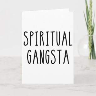 Mens Womens Yogi Funny Yoga Spiritual Gangsta Card