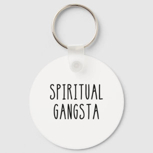 Mens Womens Yogi Funny Yoga Spiritual Gangsta Keychain