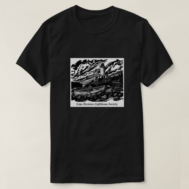 Men's Woodblock Logo T-Shirt - Black (Design Front)