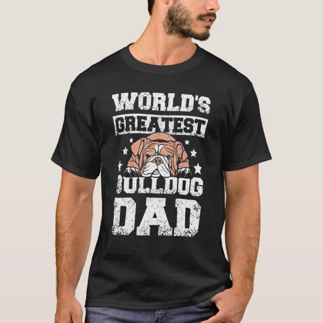 Mens World's greatest english bulldog dad T-Shirt (Front)