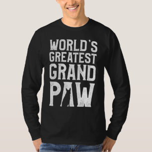 Mens Worlds Greatest Grand Paw Pet Dog Grandpa Gra T-Shirt