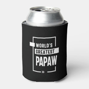 Mens World's Greatest Papaw Gift Can Cooler
