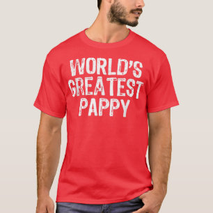Mens World's Greatest Pappy Father's Day Gift Chri T-Shirt