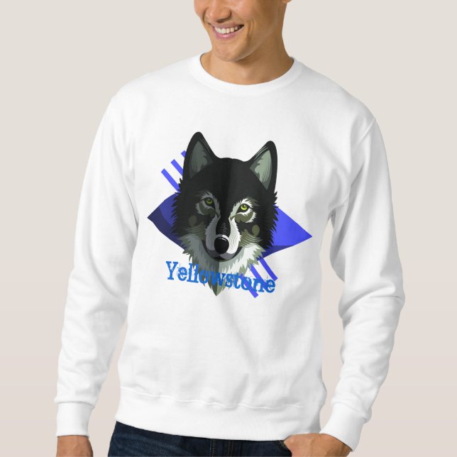 Men's Yellowstone Wolf Sweatshirt (Front)