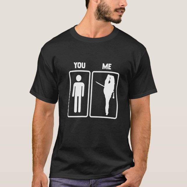 Mens You Me Wushu  Sanda Wushu Staff Wushu Broadsw T-Shirt (Front)