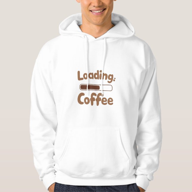 Men's / Youth Loading Coffee Hoodie – Funny Coffee (Front)