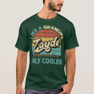 Mens Zayde Like A Grandpa Only Cooler Vintage Dad  T-Shirt