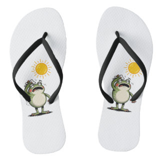 Men's Zen Frog Sunny Day Flip-Flops - Relaxed Flip Flops