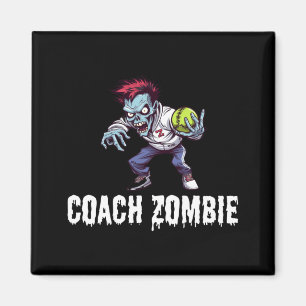 Mens Zombie P E Teacher Coach Halloween Magnet