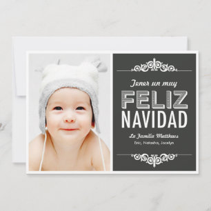mensaje de vacaciones de Navidad tarjetas con foto Holiday Card