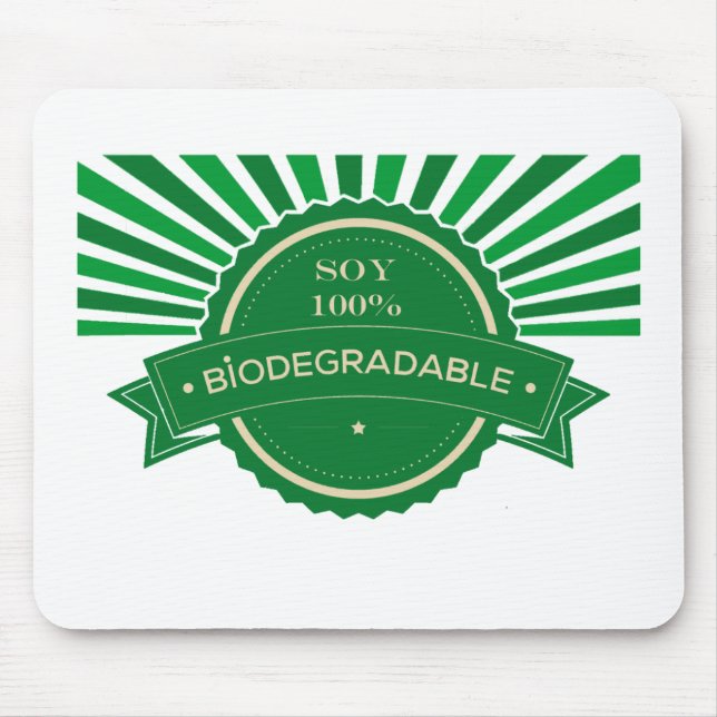 Mensaje Soy 100% Biodegradable Mouse Pad (Front)