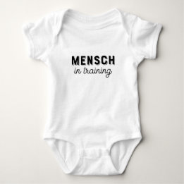 Mensch in Training Yiddish Baby Bodysuit