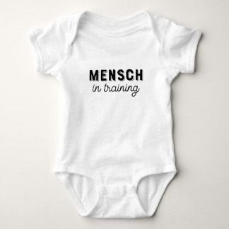 Mensch in Training Yiddish Baby Bodysuit