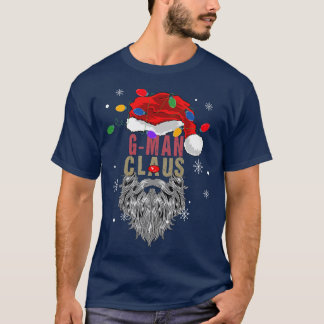 MensClaus Ugly Christmas Santa With Light Grandpa T-Shirt