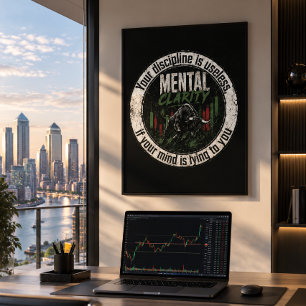 Mental Clarity Over Mind Games Bull Trader Design Poster