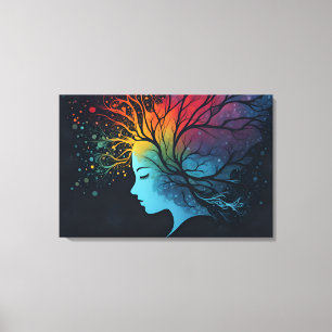 Mental health abstract art canvas print