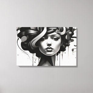 Mental health abstract art canvas print