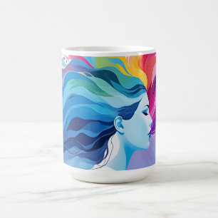 Mental health abstract art coffee mug