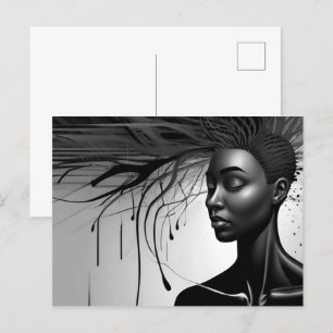 Mental health abstract art postcard