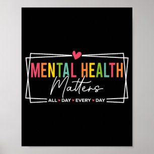 Mental Health All Day Every Day Inspirational Poster
