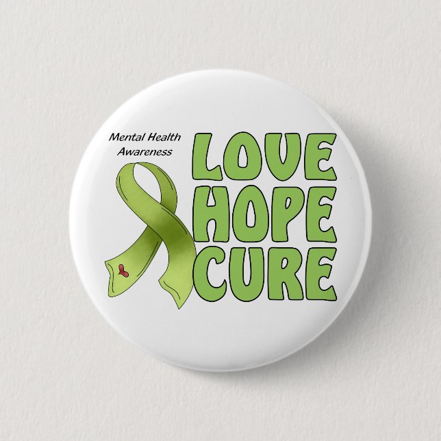 Mental Health Awareness 2 Inch Round Button (Front)