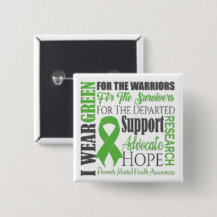 Mental Health Awareness 2 Inch Square Button