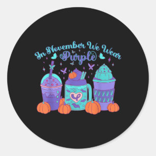 Mental Health Awareness Art Classic Round Sticker