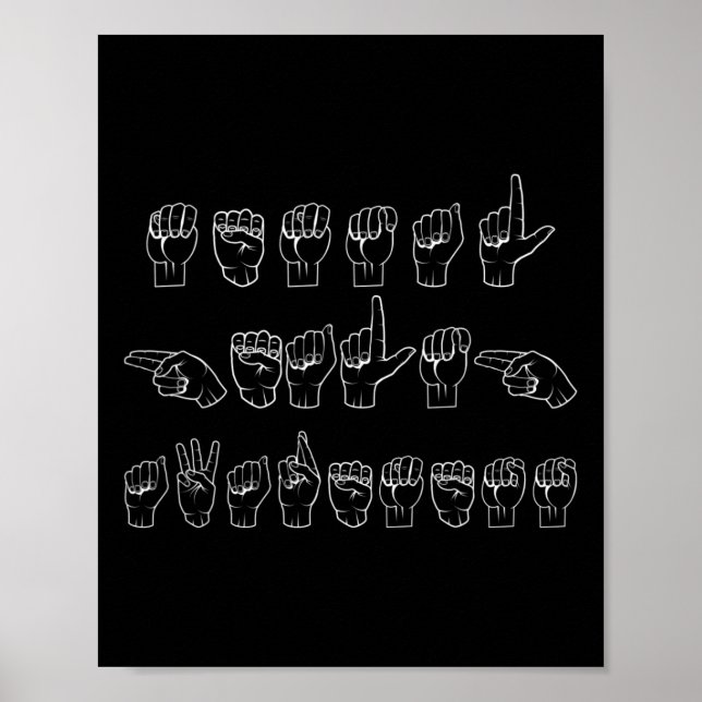 Mental Health Awareness ASL Sign Language Hands Mu (Front)