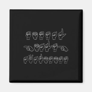 Mental Health Awareness ASL Sign Language Hands Mu Magnet
