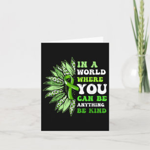 Mental Health Awareness Be Kind Sunflower Ribbon S Card