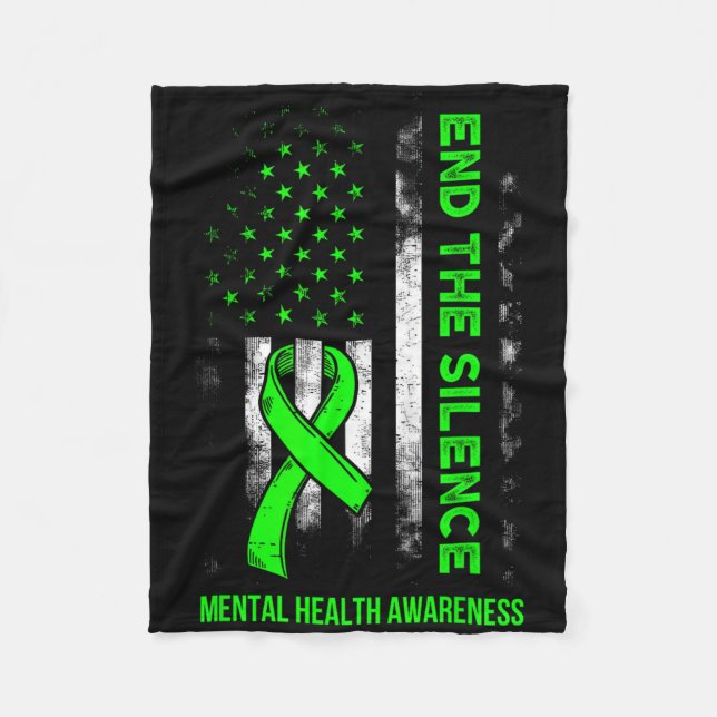 Mental Health Awareness Be Kind Sunflower Ribbon S Fleece Blanket (Front)