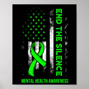 Mental Health Awareness Be Kind Sunflower Ribbon S Poster