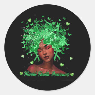Mental Health Awareness   Be Kind To Your Mind Classic Round Sticker