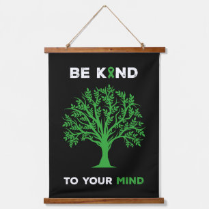 Mental Health Awareness Be Kind To Your Mind Hanging Tapestry
