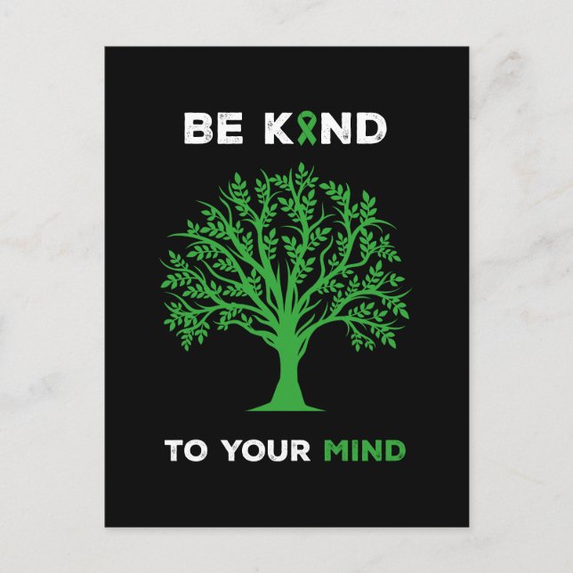 Mental Health Awareness Be Kind To Your Mind Postcard (Front)