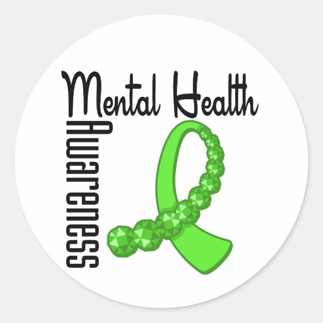 Mental Health Awareness Classic Round Sticker (Front)