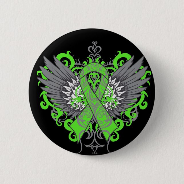 Mental Health Awareness Cool Wings 2 Inch Round Button (Front)