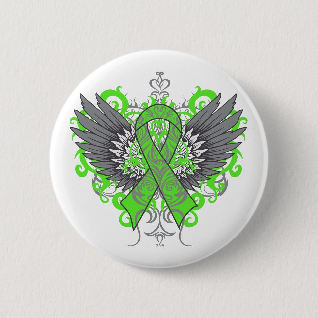 Mental Health Awareness Cool Wings 2 Inch Round Button (Front)