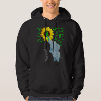 Mental Health Awareness Cute Sunflower Elephant Gr