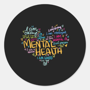 Mental Health Awareness Depression 1 Classic Round Sticker