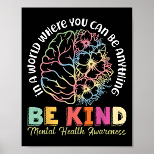 Mental Health Awareness Depression Suicide Prevent Poster