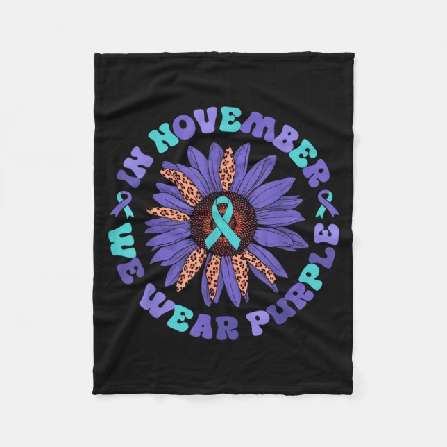 Mental Health Awareness Design 2 Fleece Blanket (Front)
