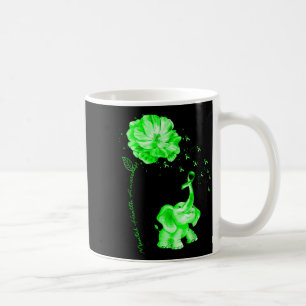 Mental health awareness elephant green flowerMenta Coffee Mug
