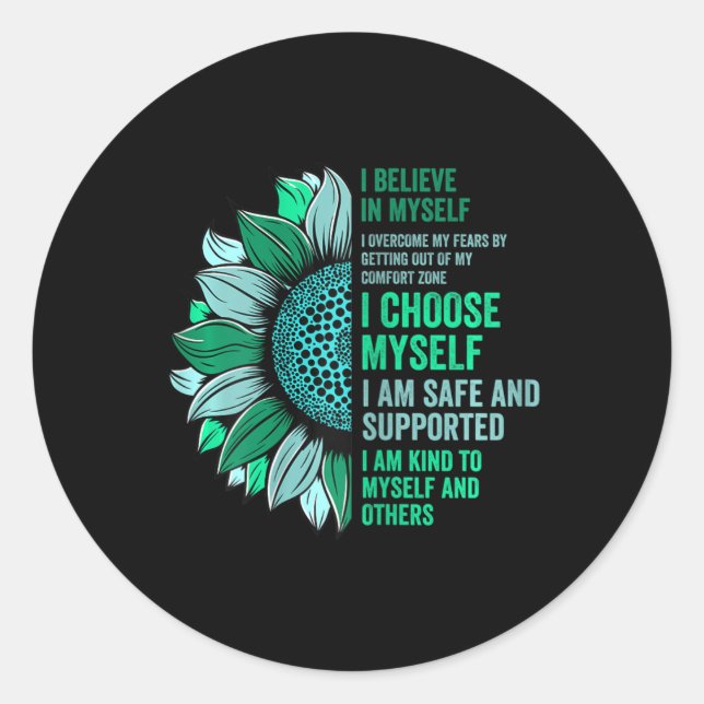 Mental Health Awareness- End The Stigma  Classic Round Sticker (Front)