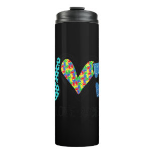 Mental health awareness gift with the phrase peace thermal tumbler