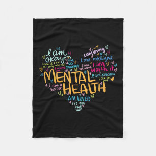 Mental Health Awareness Gifts Depression  Fleece Blanket