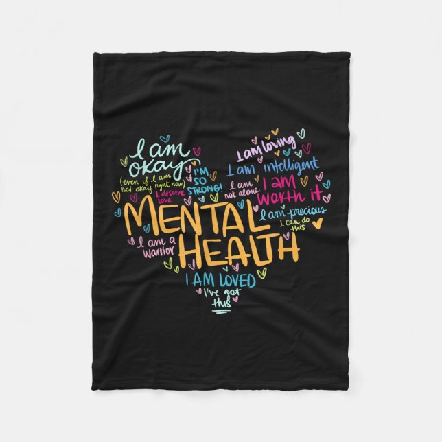 Mental Health Awareness Gifts Depression  Fleece Blanket (Front)
