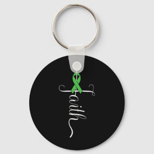 Mental Health Awareness Green Ribbon 1 Keychain
