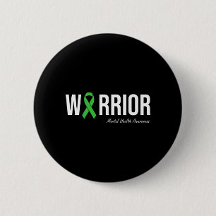 Mental Health Awareness Green Ribbon 2 Inch Round Button