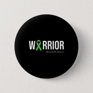 Mental Health Awareness Green Ribbon  2 Inch Round Button